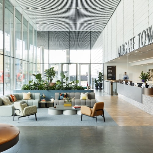 recent Aldgate Tower Lobby and Amenity Spaces hospitality design projects