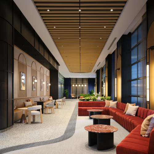 recent 101 N Wacker Amenity Hub hospitality design projects